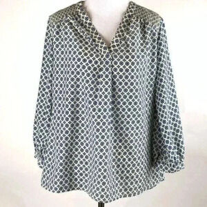 Cynthia Rowley top size medium geometric Hi-lo